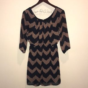 Black and brown dress